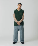 XLarge Cable Knit Vest - Green