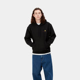 Carhartt WIP Hooded American Script Sweatshirt - Black