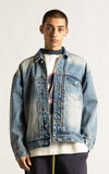 Diet Starts Monday Embossed Denim Jacket - Atlantic