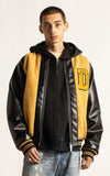 Diet Starts Monday Sherpa Varsity Jacket - Black/Yellow