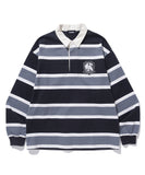 XLarge Emblem Striped Rugby Shirt - Black