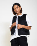 EPTM Suede Bubble Vest - Black