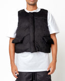 EPTM Suede Bubble Vest - Black