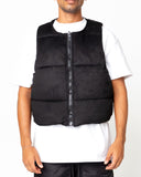 EPTM Suede Bubble Vest - Black