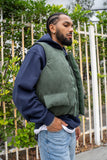 EPTM Suede Bubble Vest - Hunter Green