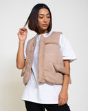 EPTM Suede Bubble Vest - Tan