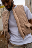 EPTM Suede Bubble Vest - Tan