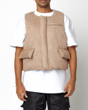 EPTM Suede Bubble Vest - Tan