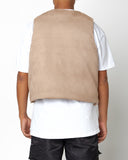 EPTM Suede Bubble Vest - Tan