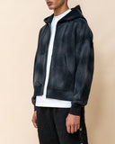 EPTM Sun Faded Cropped Zip up Hoodie - Black