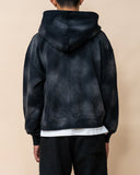 EPTM Sun Faded Cropped Zip up Hoodie - Black