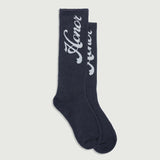 Honor the Gift D-Holiday Honor Script Ribbed Sock - Black