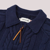 Honor the Gift Cable Zip Leisure Henley D-Holiday Cable Zip Henley - Navy