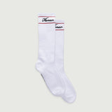 Honor The Gift Striped Ribbed Sock - White