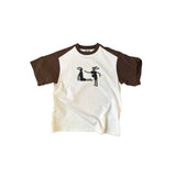 Love4Ever LF Logo Tshirt - White/Brown