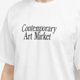 Market Smiley Contemporary Art T-Shirt - White