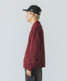 XLarge Square Zip up Knit Polo - Burgundy