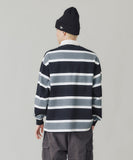 XLarge Emblem Striped Rugby Shirt - Black