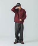 XLarge Square Zip up Knit Polo - Burgundy