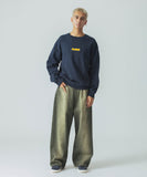 XLarge Faded Baggy Denim Pants - Olive