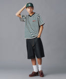 XLarge Baseball Logo Striped S/S Tee - Green