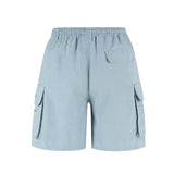 No Bad Vibez Sky 4 Pockets Cargo Shorts - Light Blue