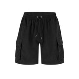 No Bad Vibez Shadow 4 Pockets Cargo Shorts - Black