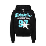 No Bad Vibez The Safe House Studios Zip Up Hoodie - Black