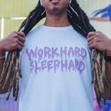 RexChouk Work Hard Sleep Hard T-shirt - White