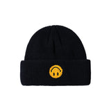 Market Smiley Upside Down Beanie - Black