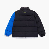 Supervsn Contrast Sleeve Puffer Jacket - Black/blue