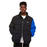 Supervsn Contrast Sleeve Puffer Jacket - Black/blue