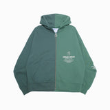 Jungles Jungles Appointment Only Zip up Split Hoodie - Green