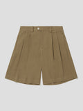 Merely Made Cappuccino Dobby Cotton Wide Cropped Pants